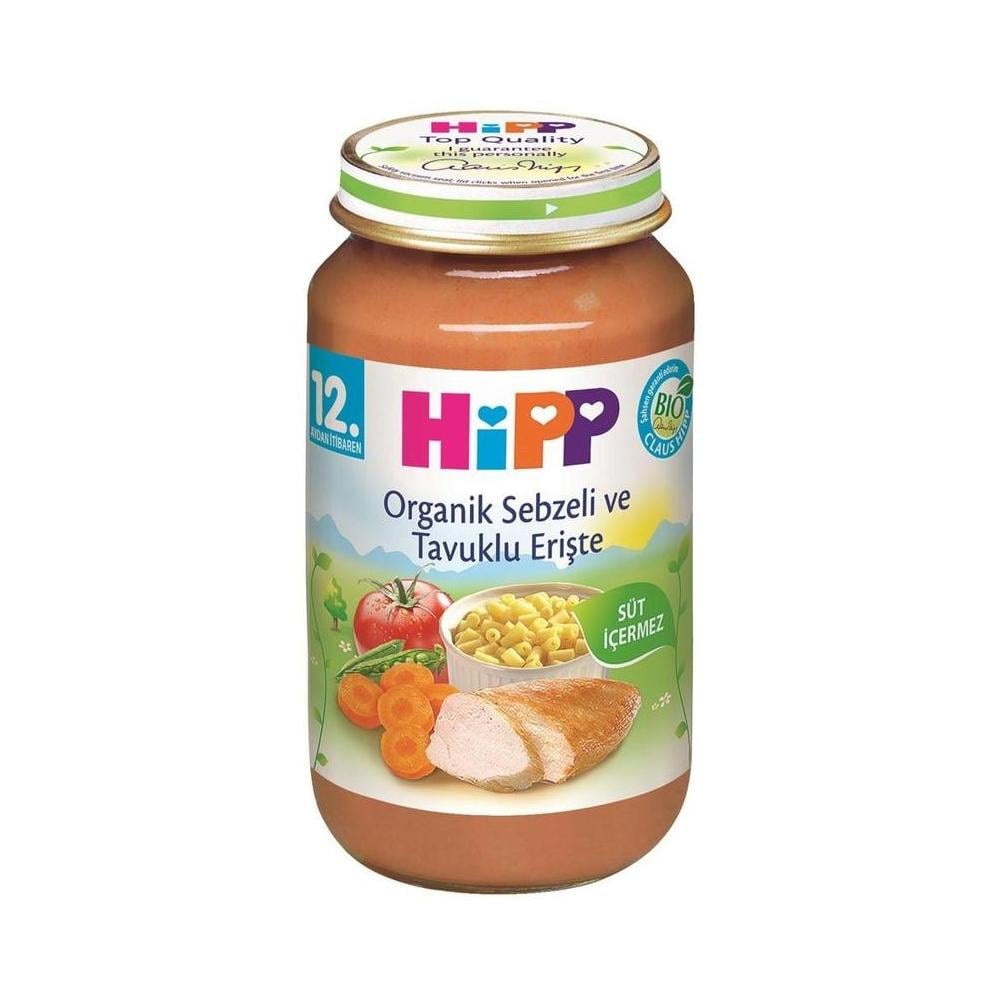 HIPP ORGANIK SEBZELI&TAVUKLU ERISTE PURESI 220 GR