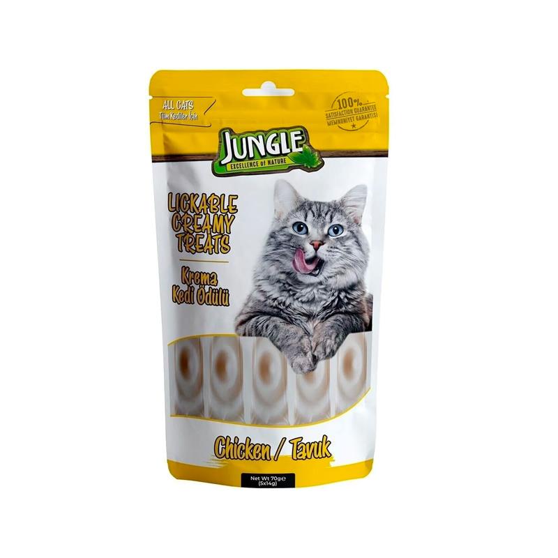 JUNGLE KEDI ODUL TAVUK KREMASI 5X14 GR