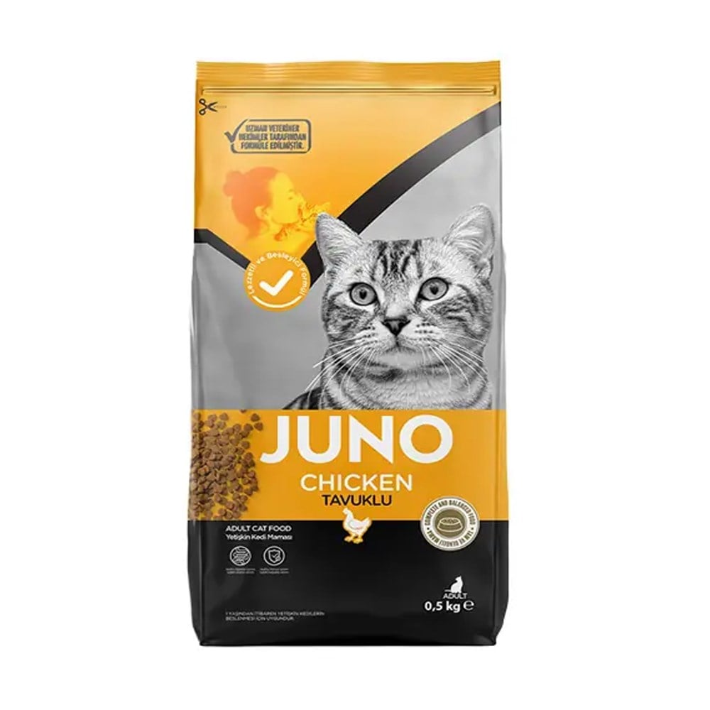 JUNO YETISKIN KEDI MAMASI TAVUKLU 500 GR