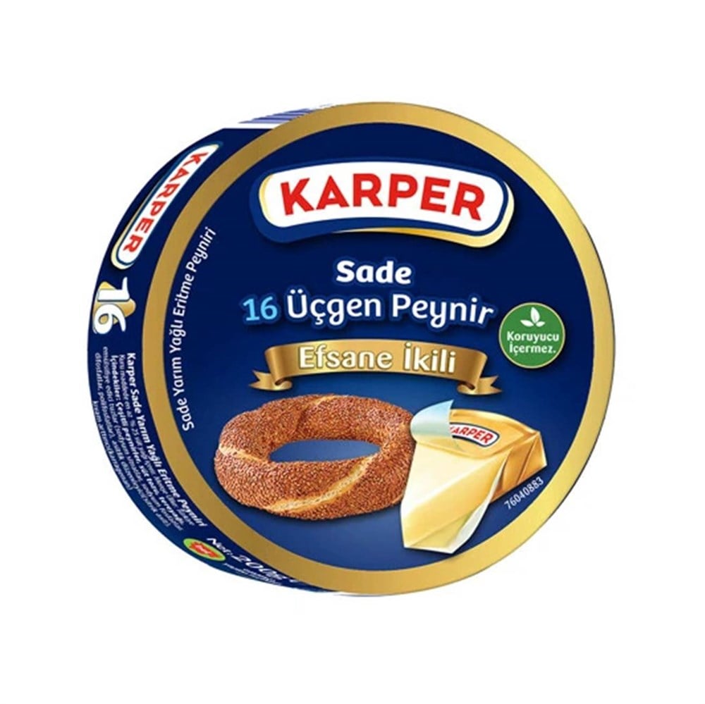 Karper Üçgen Peynir Sade 16'lı