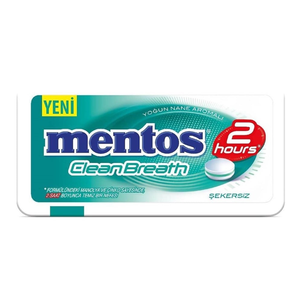 Mentos 2H Clean Breath Yoğun Nane 21 Gr