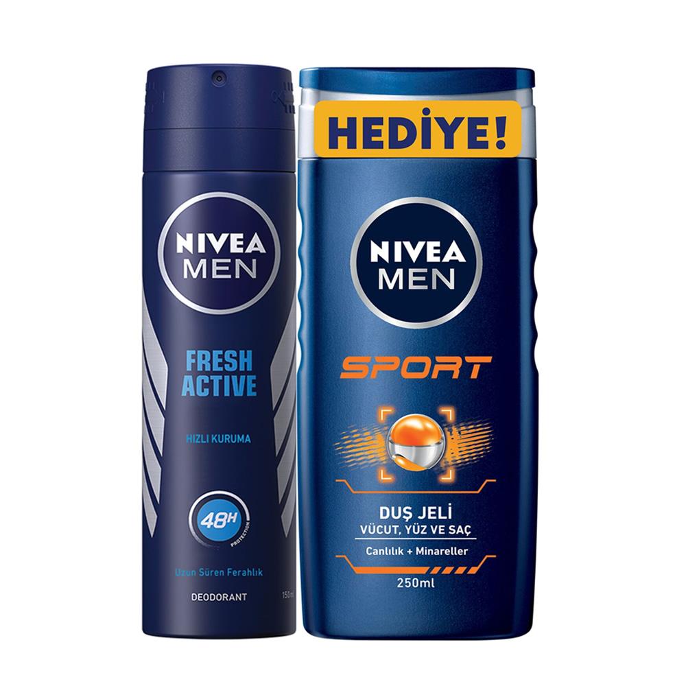 NIVEA DEO FOR MEN FRESH 150 ML+SPORT DUS JELI 250 ML HEDIYE