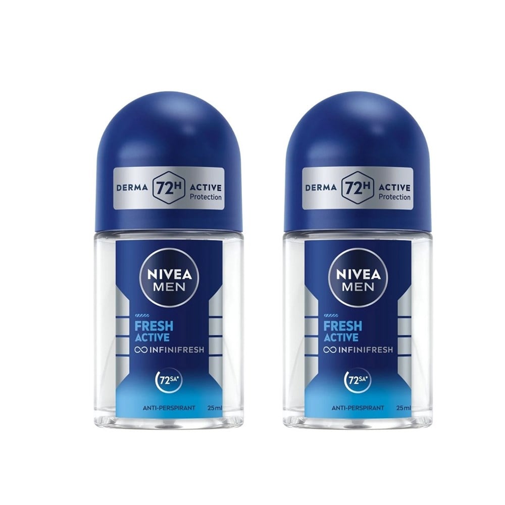 NIVEA ROLL ON FOR MEN FRESH 25 ML+25 ML