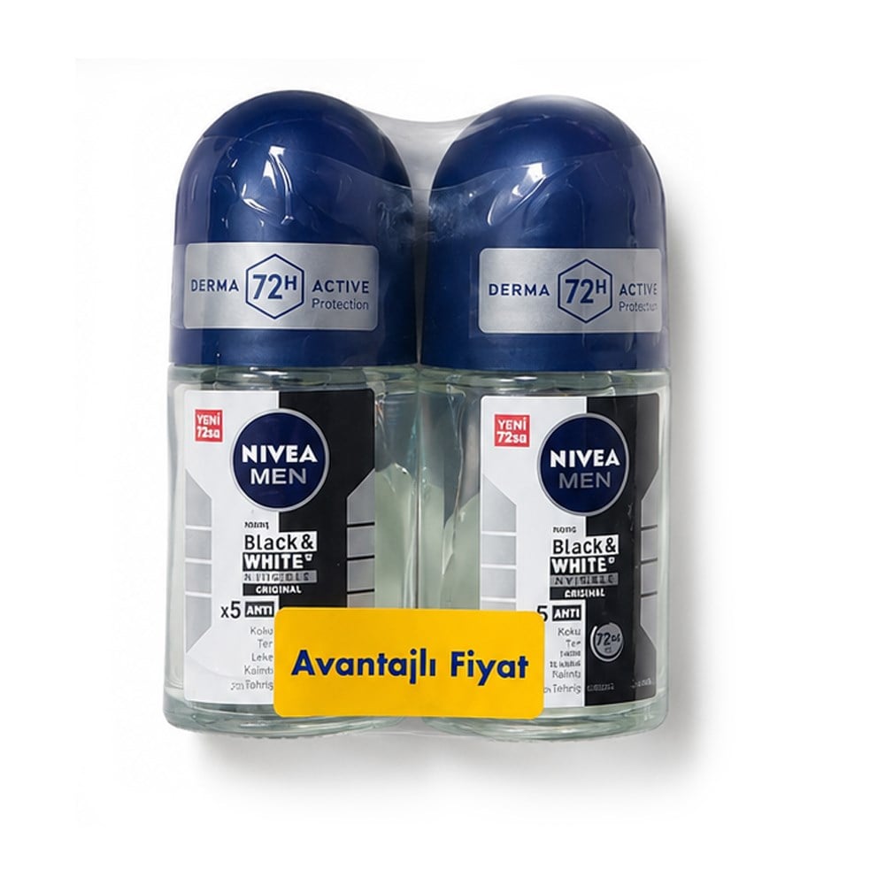 NIVEA ROLL ON WOMEN BLACK WHITE INVISIBLE 25 ML+25 ML