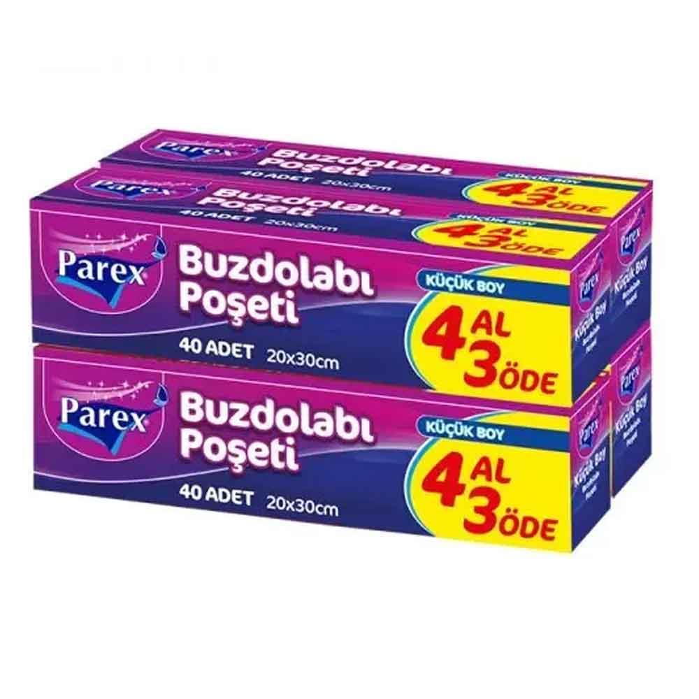 PAREX BUZDOLABI POSETI 20X20 KUCUK 40 LI 4 AL 3 ODE