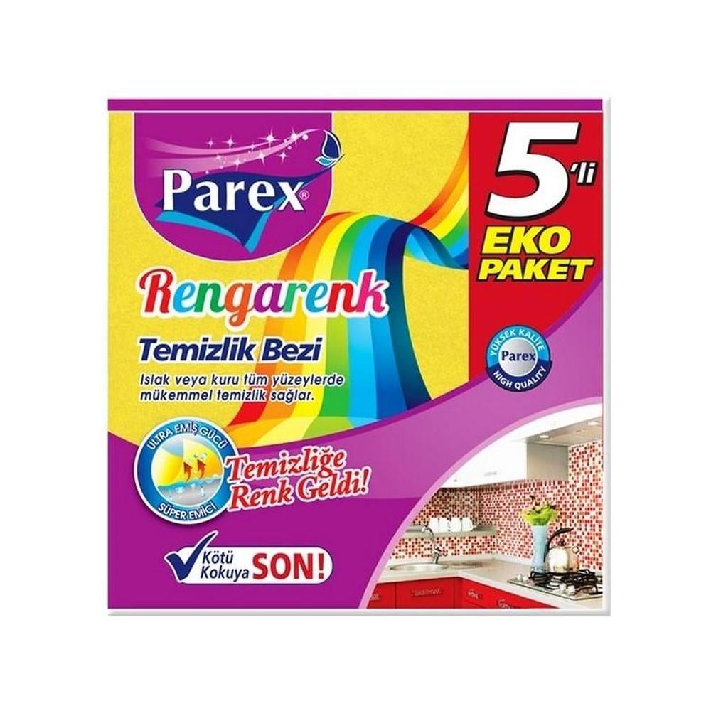 Parex Rengarenk Temizlik Bezi 5'li
