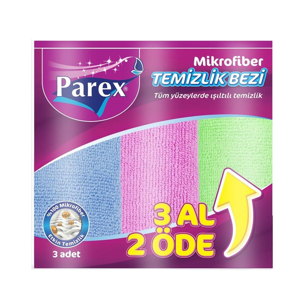 PAREX  TEMIZLIK BEZI MIKROFIBER 3 LU