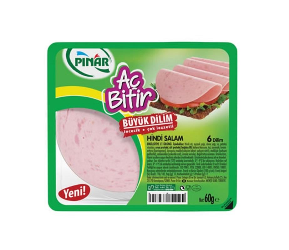 Pınar Aç Bitir Dilimli Hindi Salam 60 Gr