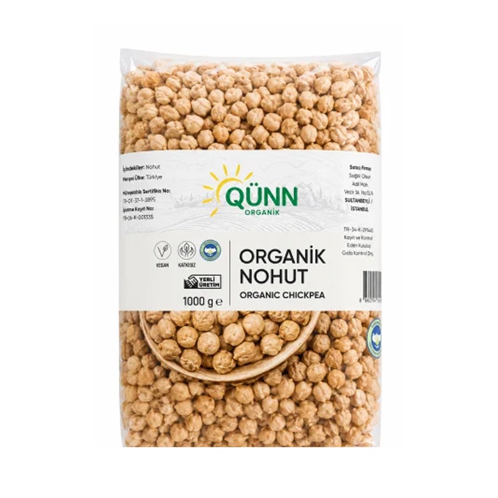 QUNN ORGANIK HASLANMIS NOHUT 500 GR