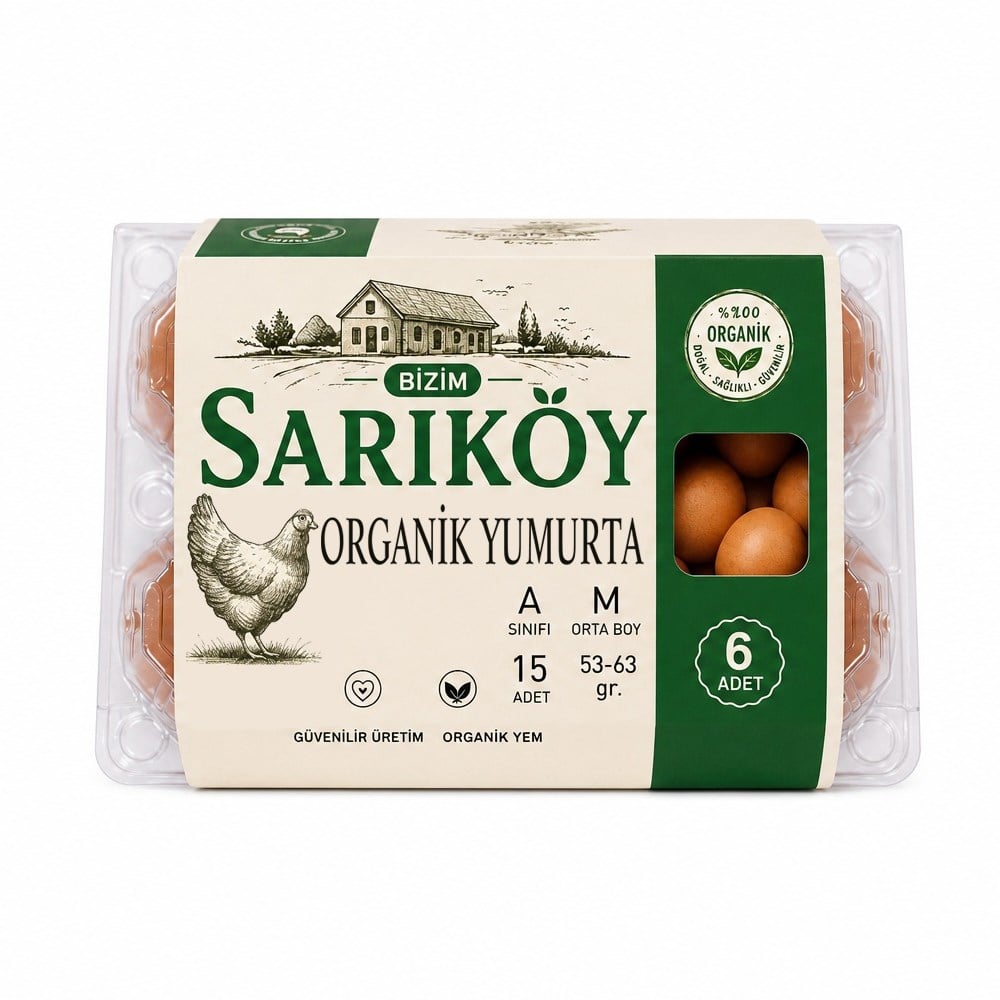 SARIKOY ORGANIK YUMURTA 15 LI