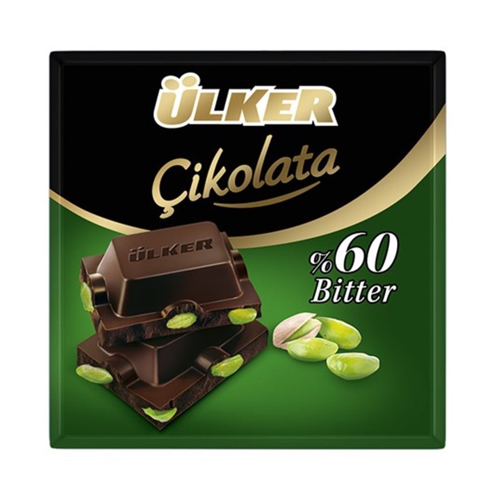 ULKER (1576-5) CIKOLATA ANTEP FISTIKLI BITTER 65 GR
