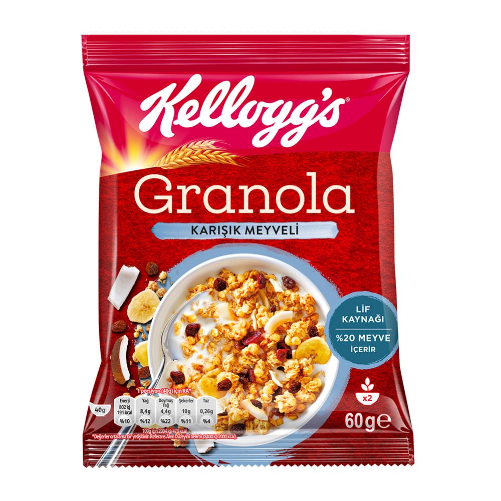 ULKER KELLOGGS GRANOLA MEYVELI 60 GR