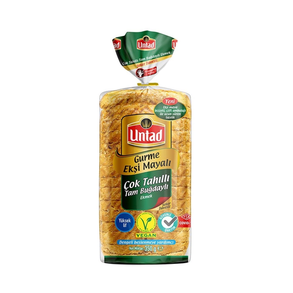 Untad Gurme Çok Tahıllı Tam Buğday Ekmek 350 Gr