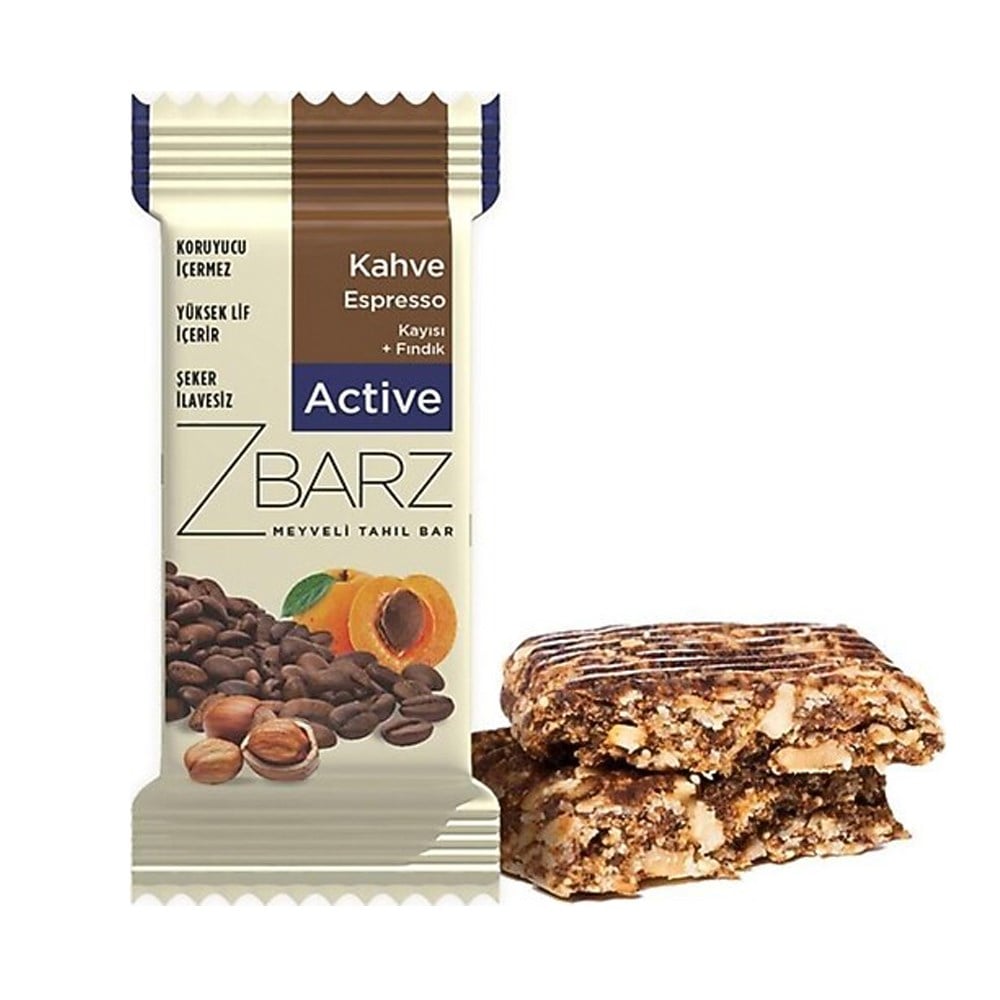 ZBARZ ATISTIRMALIK BAR ACTIVE KAHVE ESPRESSO 35 GR