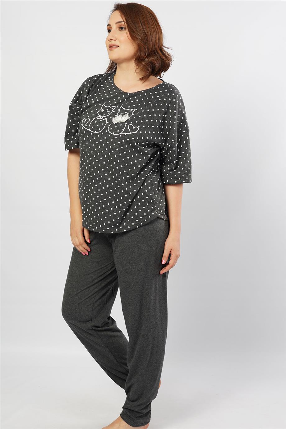 1040110401 Bayan P.Suprem Xxl Kısa Kol Pıjama Takım
