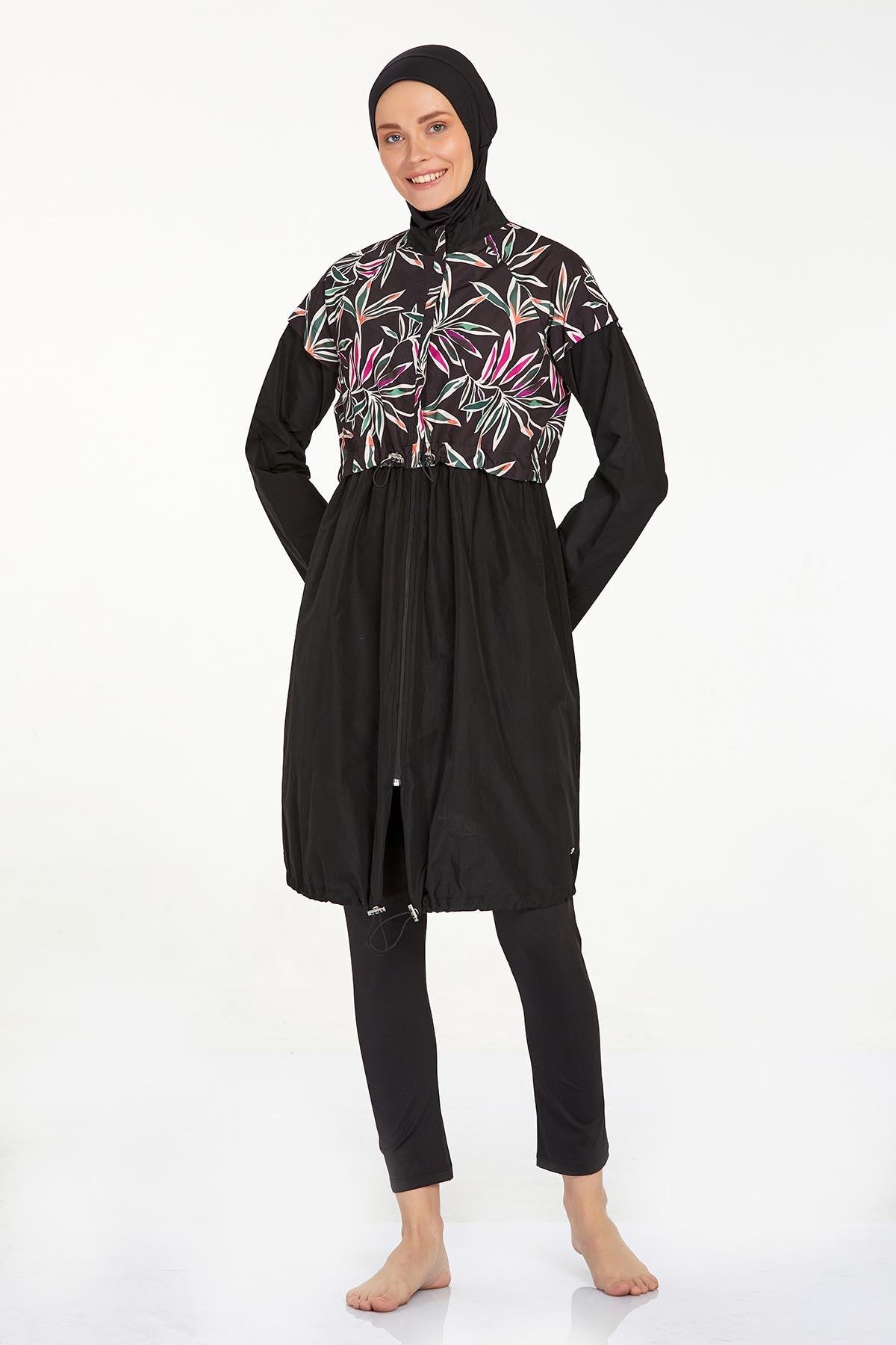 Adasea 1402 Kadın Uzun Kollu Tam Kapalı Tesettür Mayo