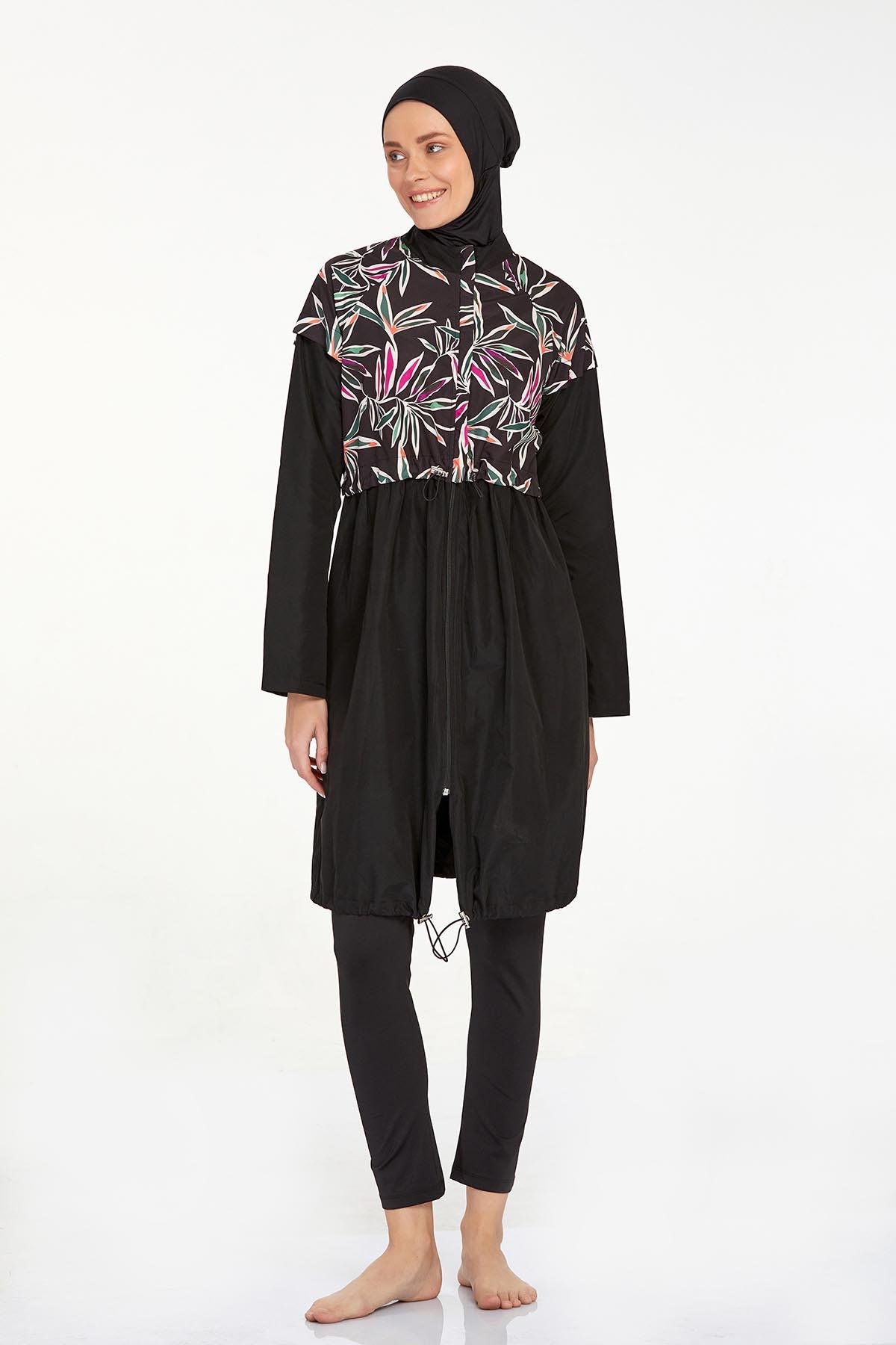 Adasea 1402 Kadın Uzun Kollu Tam Kapalı Tesettür Mayo