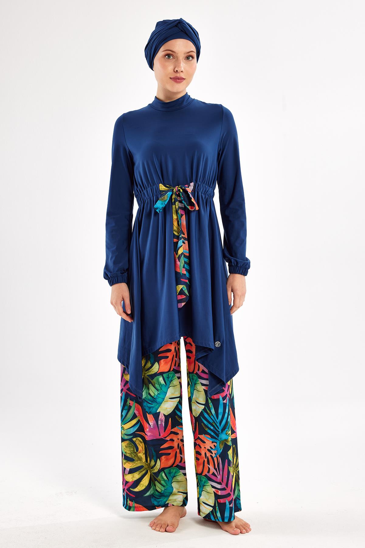 Adasea 251119 Kadın Bloom Uzun Kollu Tesettür Mayo