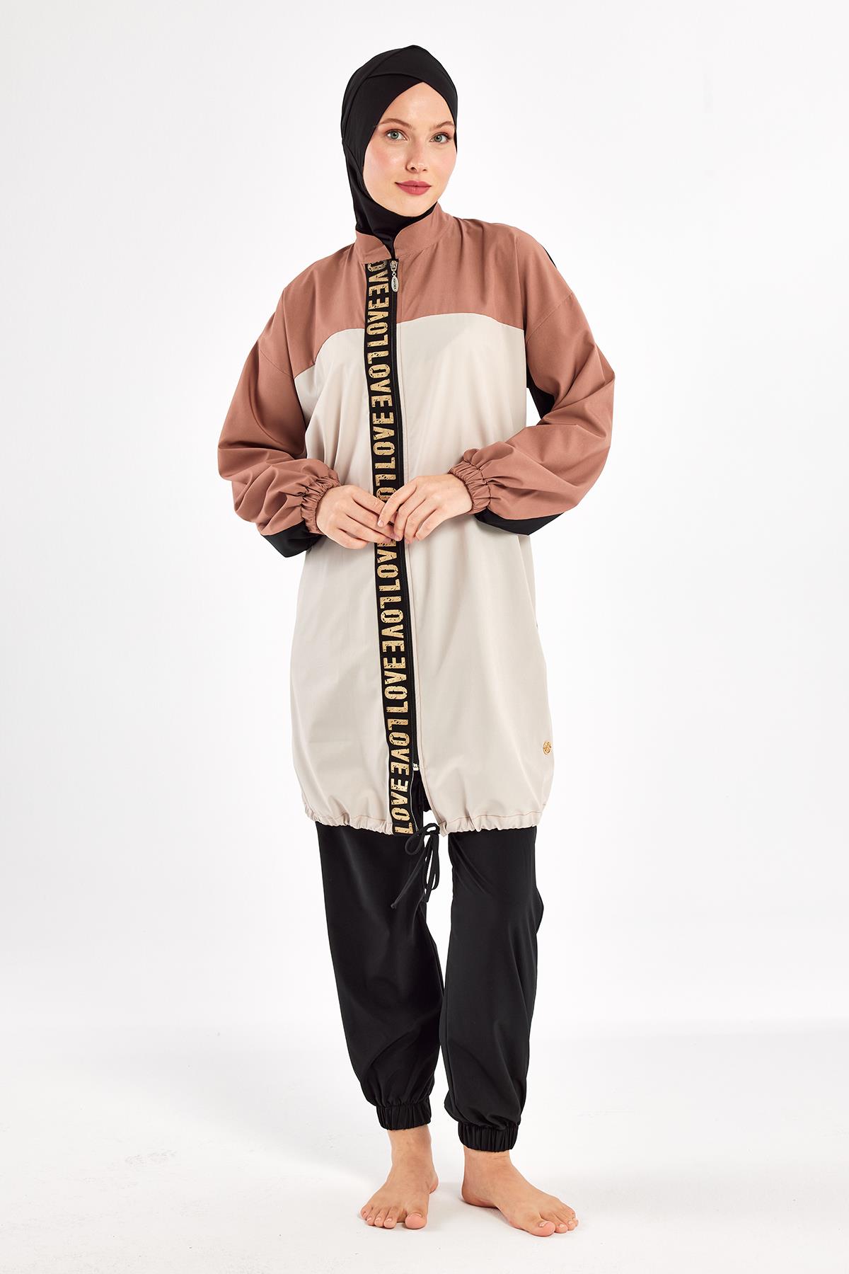 Adasea 251211 (48) Kadın Pera Uzun Kollu Tesettür Mayo