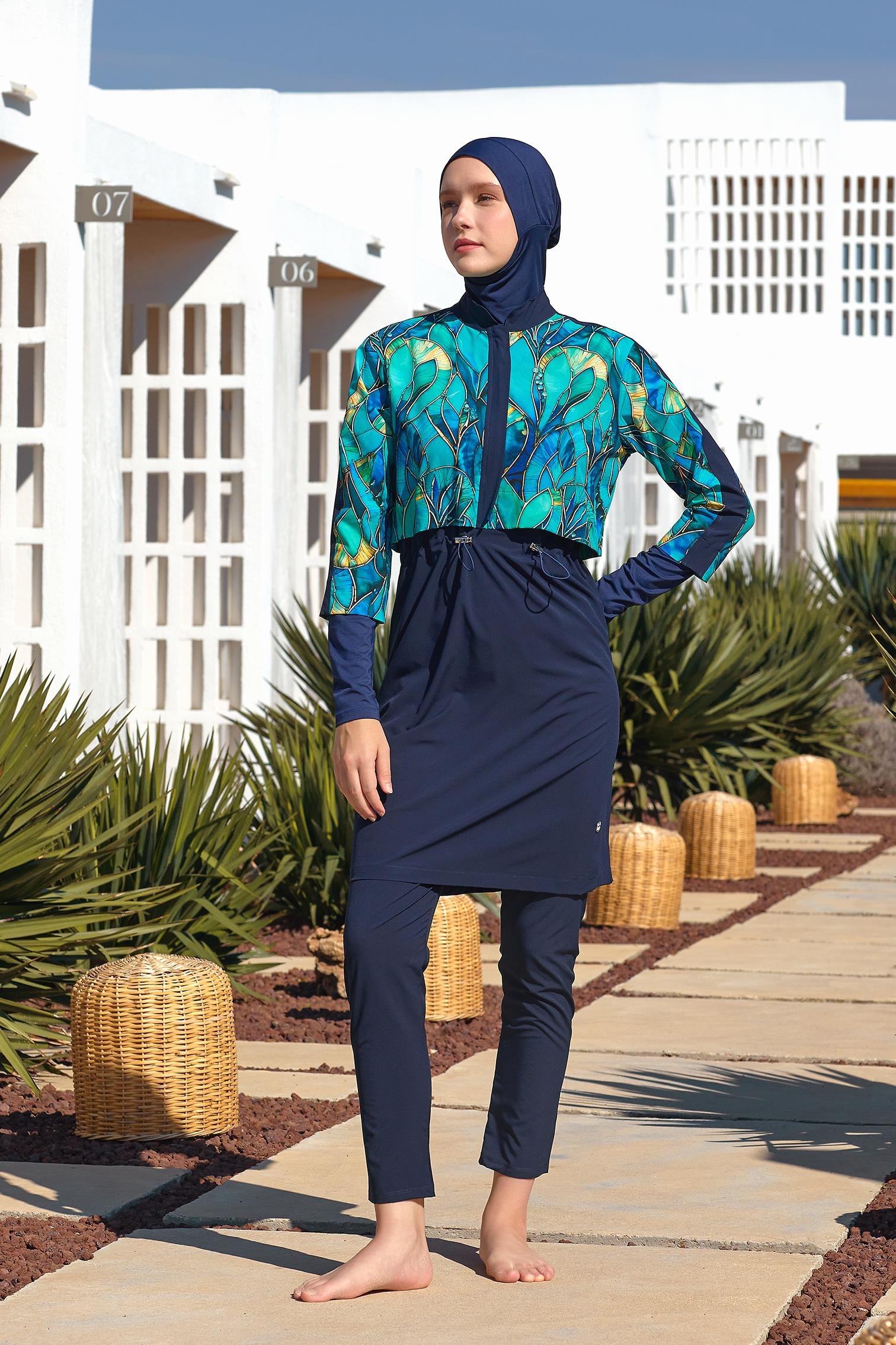 Adasea 251216 Kadın Elena Uzun Kollu Tesettür Mayo