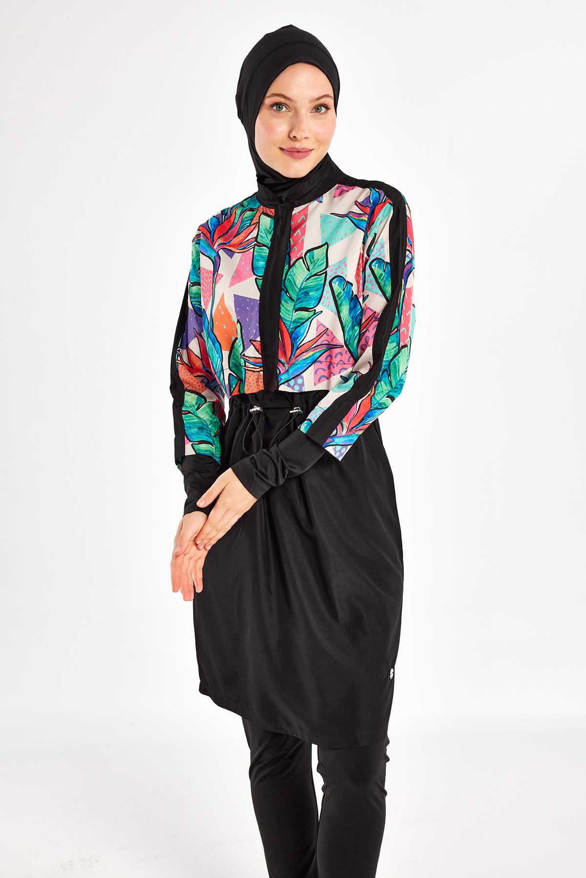 Adasea 251411 Kadın Sherry Uzun Kollu Tesettür Mayo