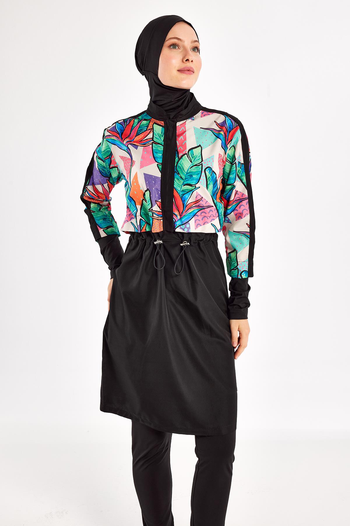 Adasea 251411 Kadın Sherry Uzun Kollu Tesettür Mayo