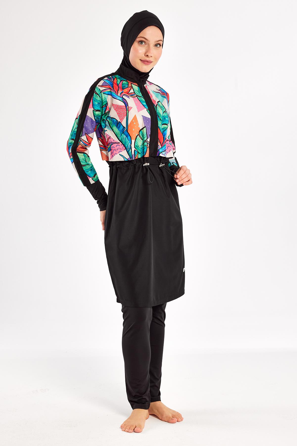 Adasea 251411 Kadın Sherry Uzun Kollu Tesettür Mayo