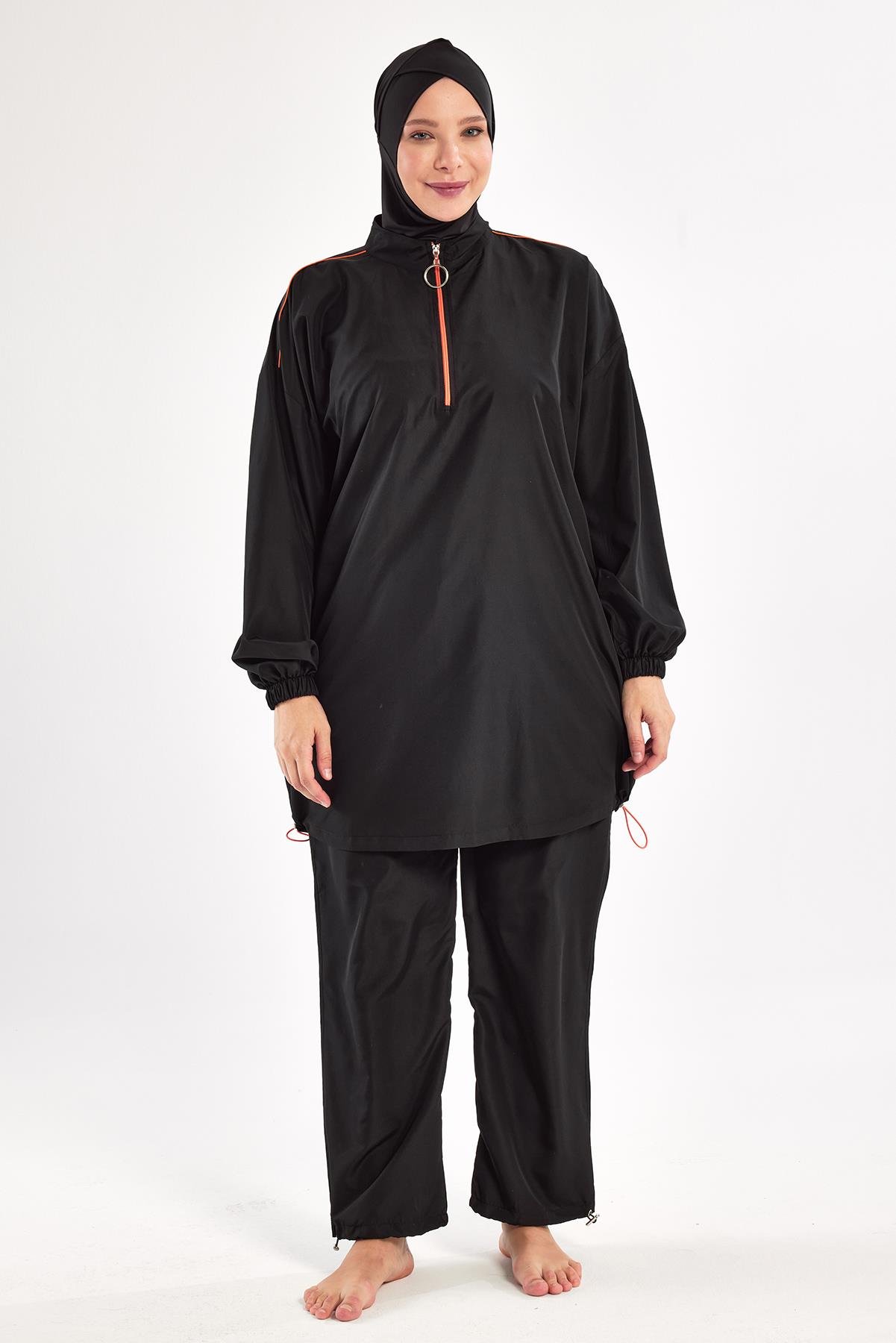 Adasea 251804 Kadın Valeria Büyük Beden Uzun Kollu Tesettür Mayo