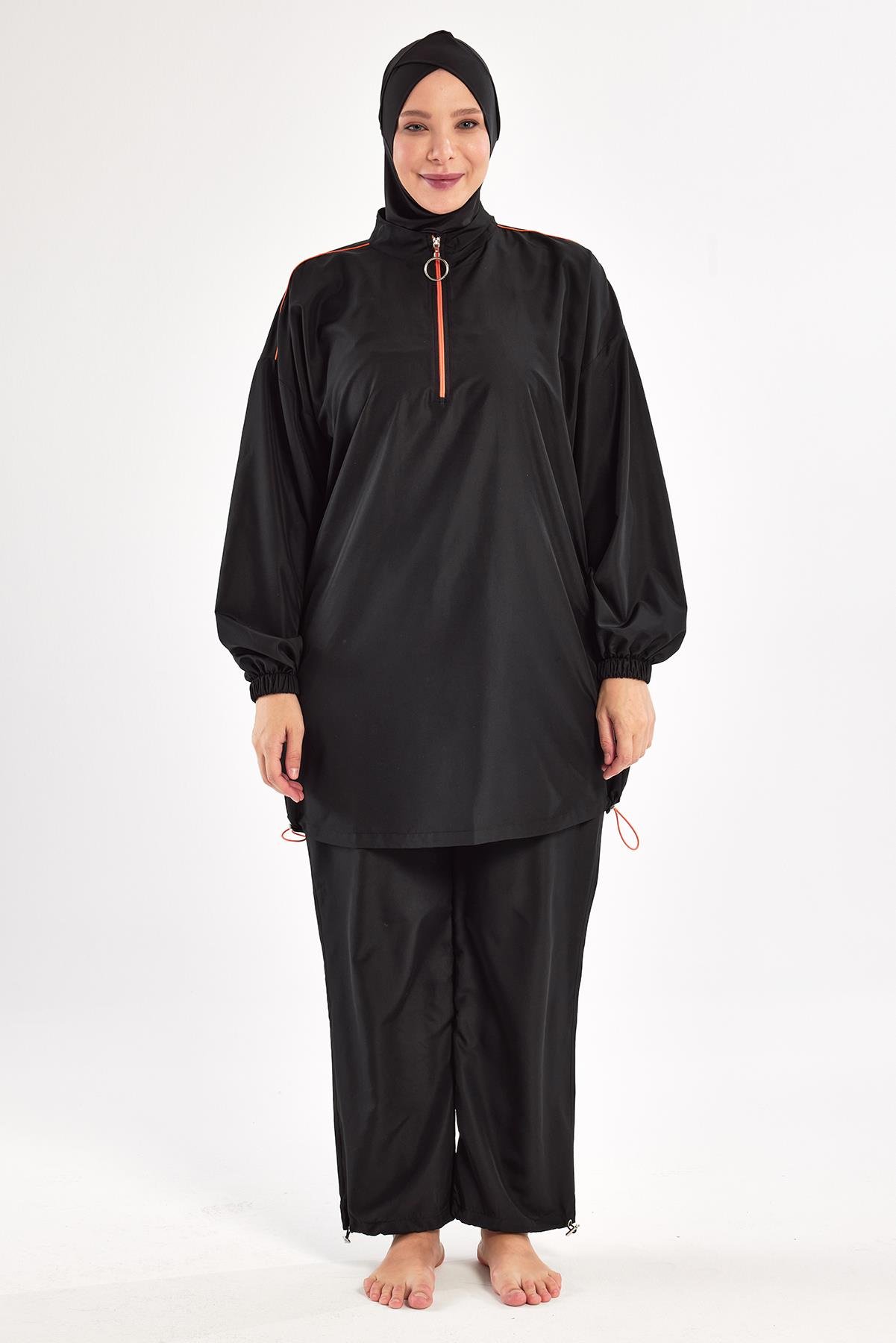 Adasea 251804 Kadın Valeria Büyük Beden Uzun Kollu Tesettür Mayo