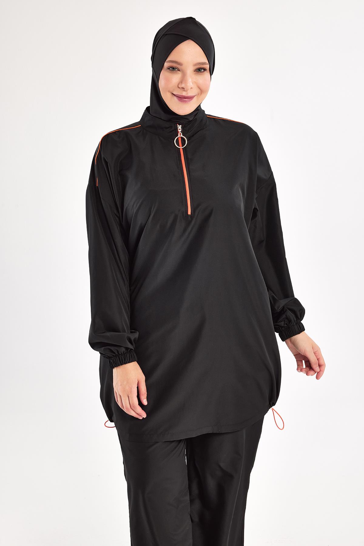 Adasea 251804 Kadın Valeria Büyük Beden Uzun Kollu Tesettür Mayo