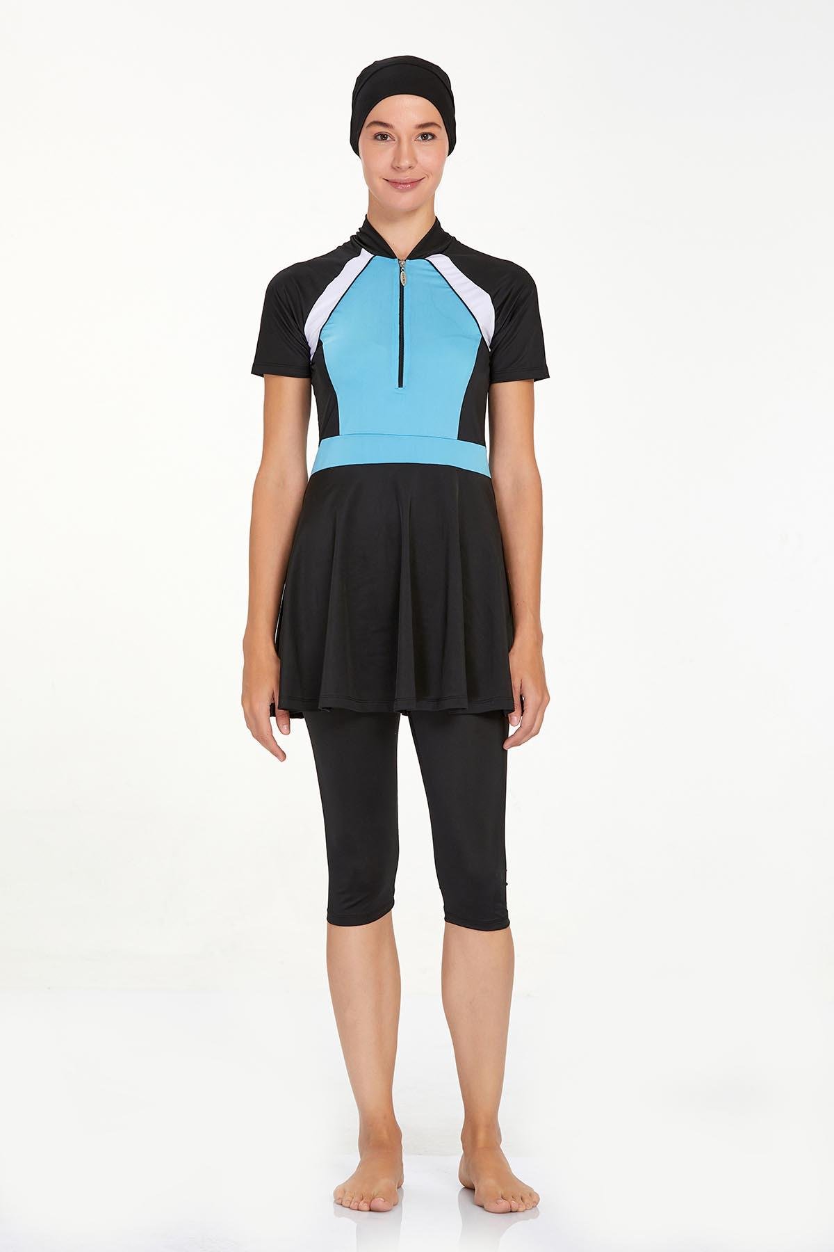 Adasea 3922 Kadın Kısa Kollu Taytlı Tesettür Mayo