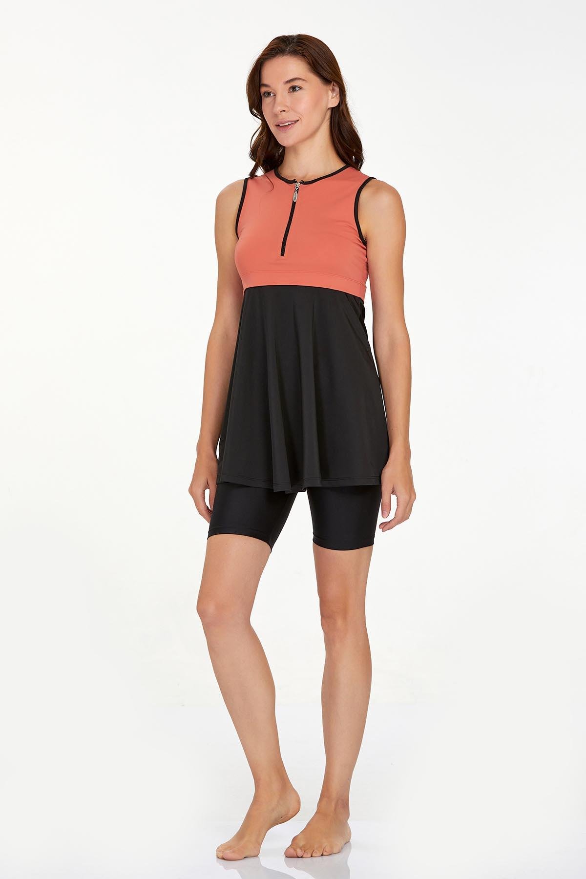 Adasea 3927 Kadın Kısa Kollu Taytlı Tesettür Mayo