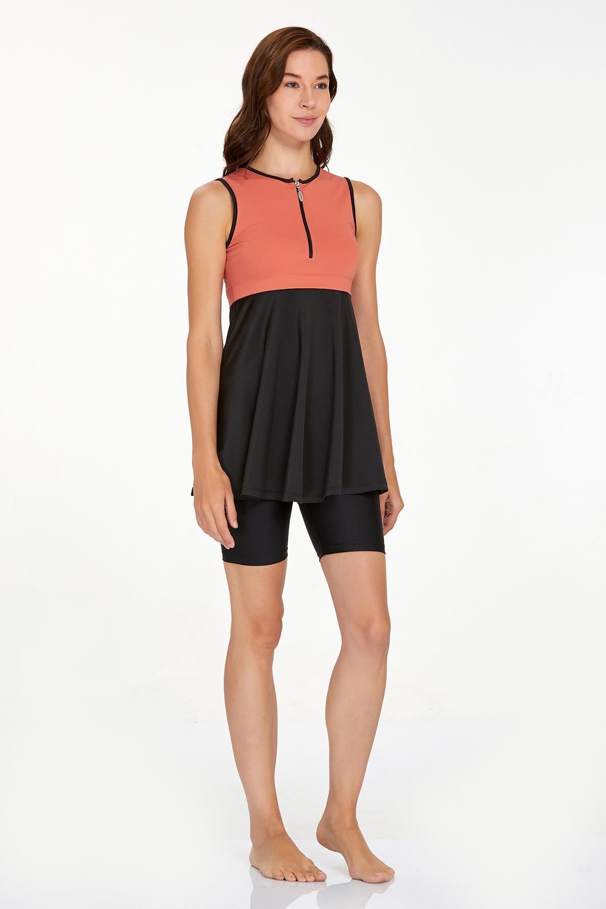 Adasea 3927 Kadın Kısa Kollu Taytlı Tesettür Mayo