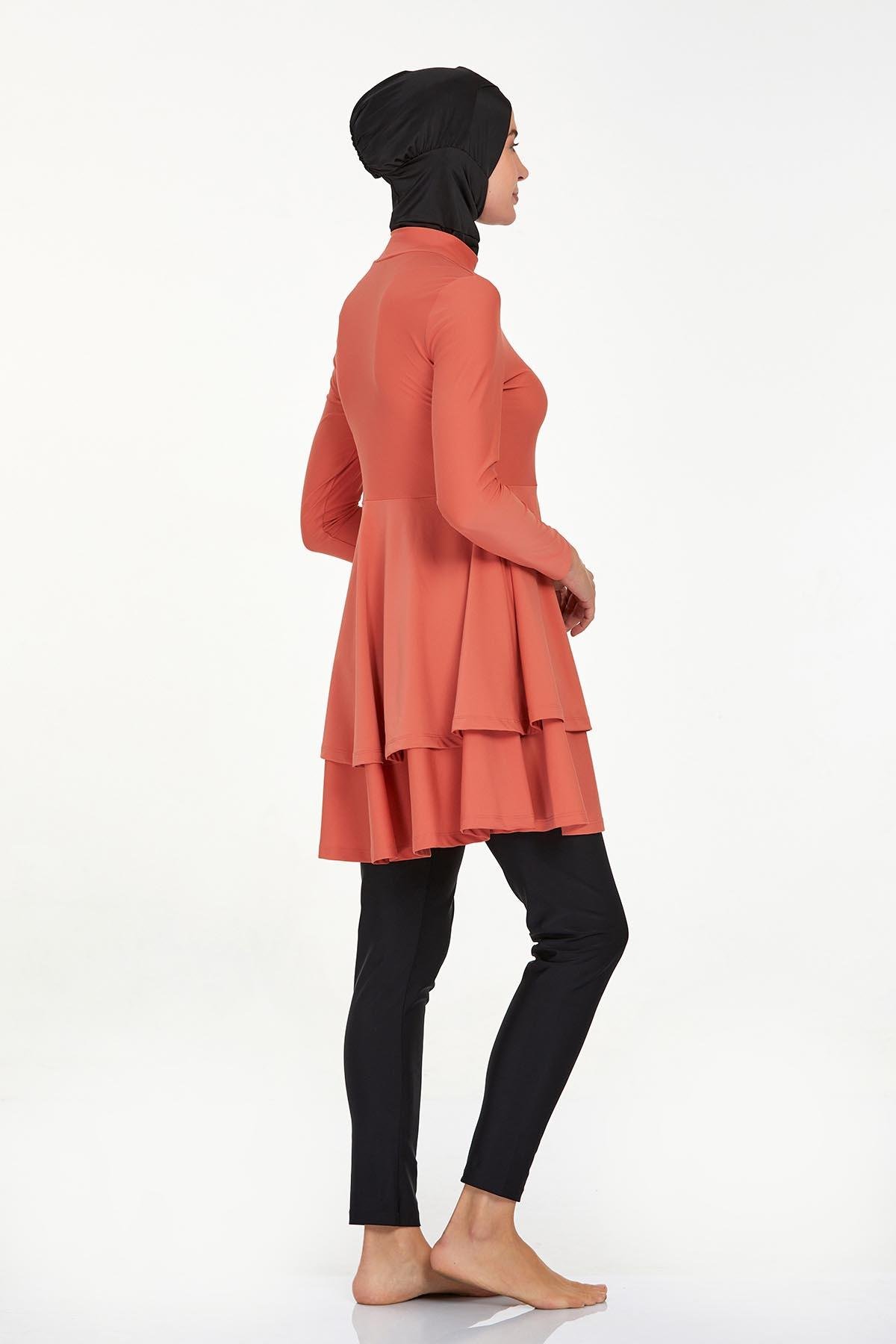 Adasea 4442 Kadın Uzun Kollu Likralı Tam Kapalı Tesettür Mayo