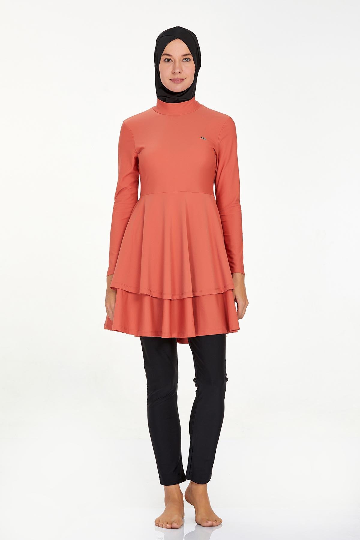 Adasea 4442 Kadın Uzun Kollu Likralı Tam Kapalı Tesettür Mayo