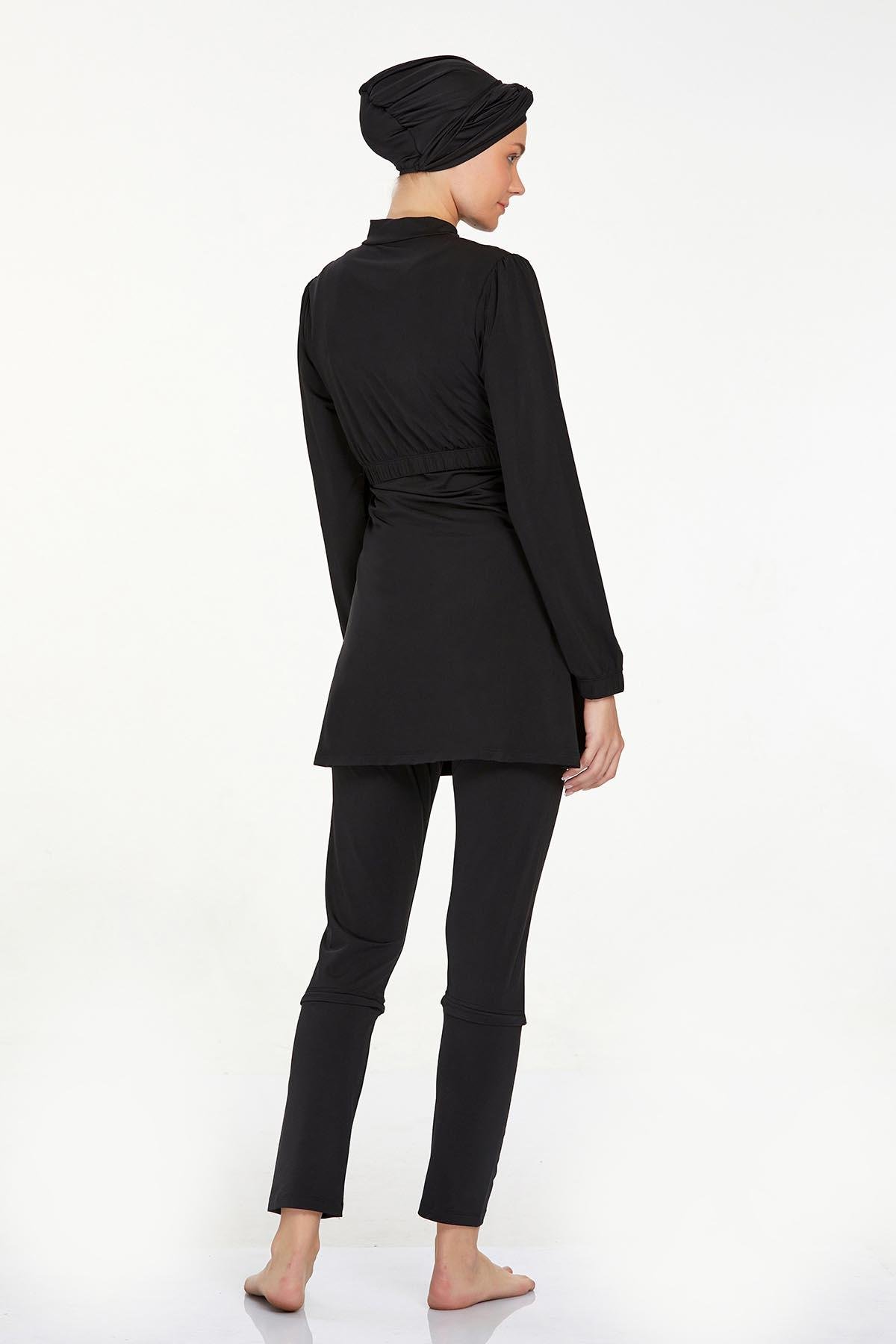 Adasea 4453 Kadın Uzun Kollu Likralı Tam Kapalı Tesettür Mayo