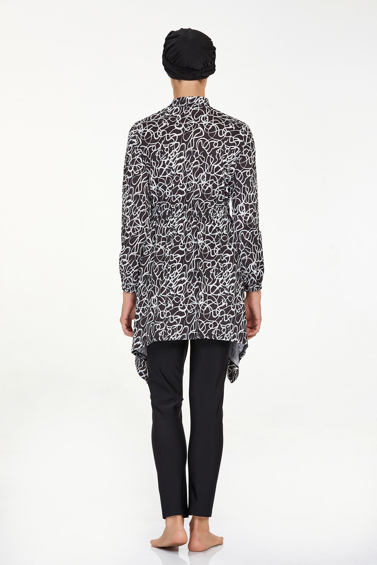 Adasea 4510 Kadın Uzun Kollu Likralı Tesettür Mayo