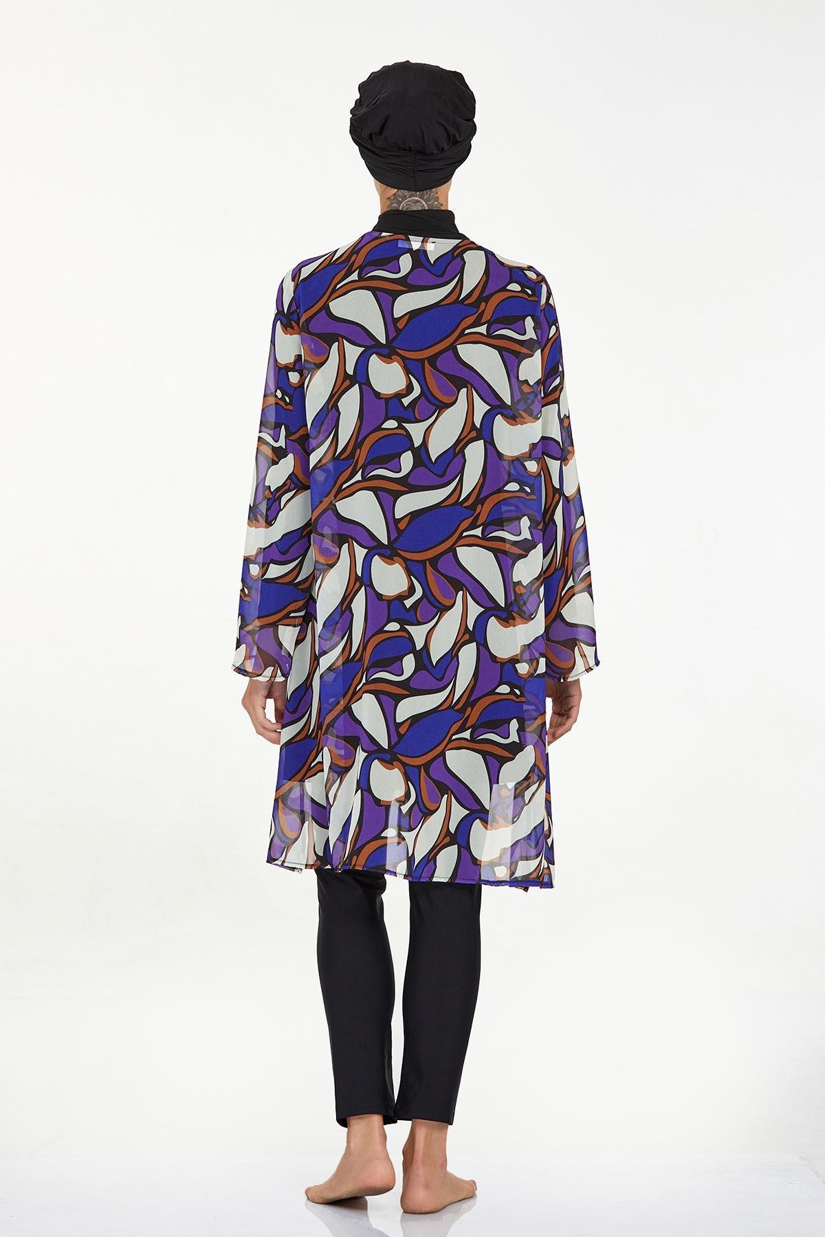 Adasea 4561 Kadın Uzun Kollu Likralı Tam Kapalı Tesettür Mayo