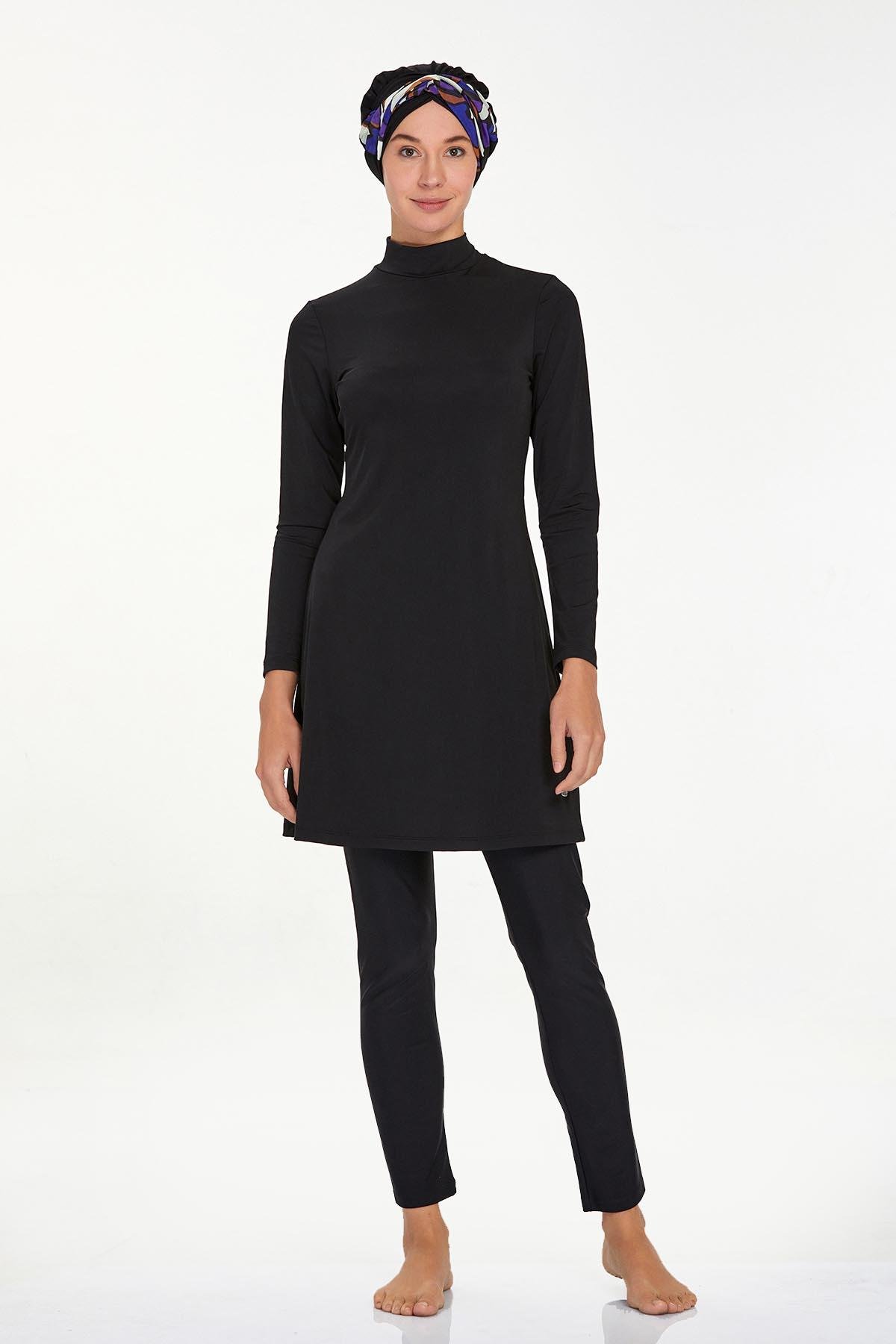 Adasea 4561 Kadın Uzun Kollu Likralı Tam Kapalı Tesettür Mayo