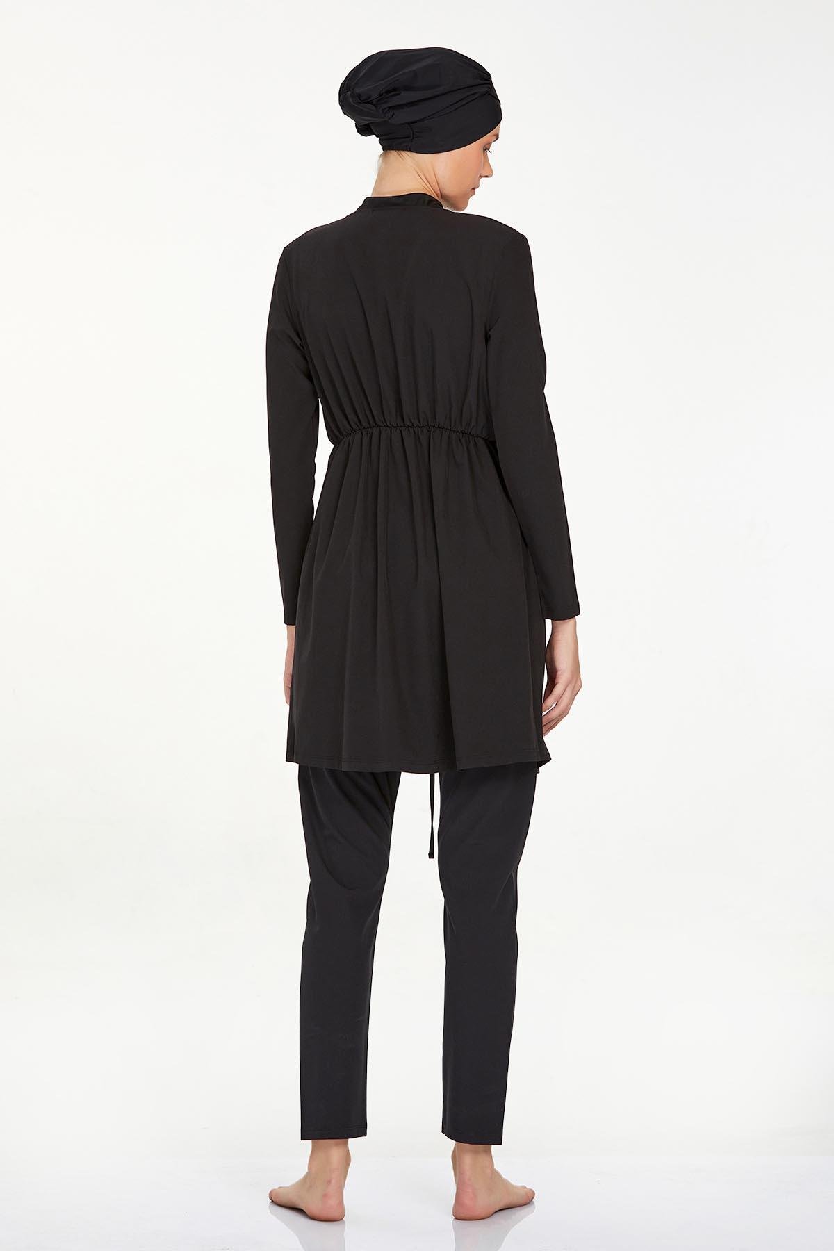 Adasea 4584 Kadın Uzun Kollu Likralı Tam Kapalı Tesettür Mayo