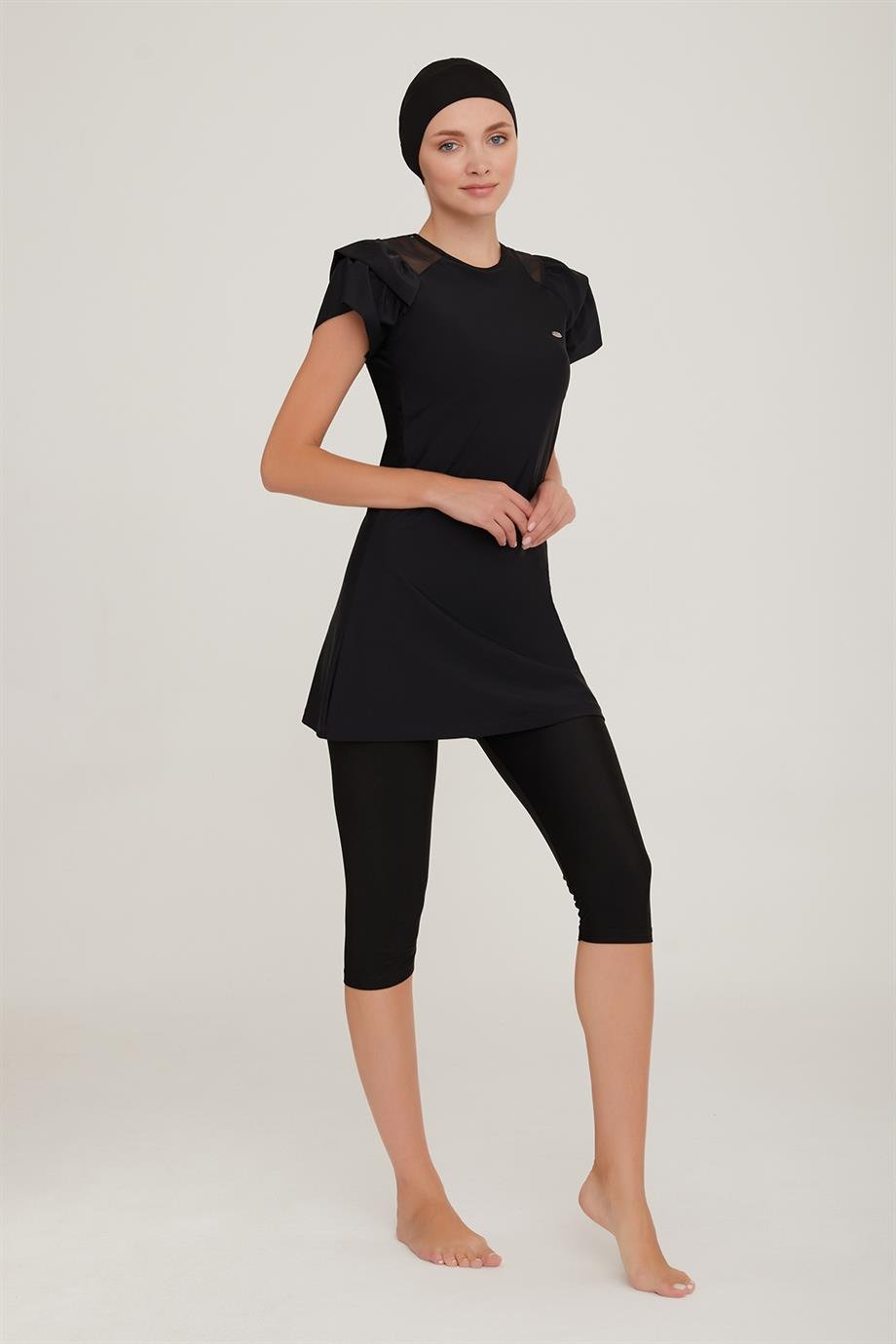 Adesea 3205 Kadın Kısa Kollu Taytlı Tesettür Mayo