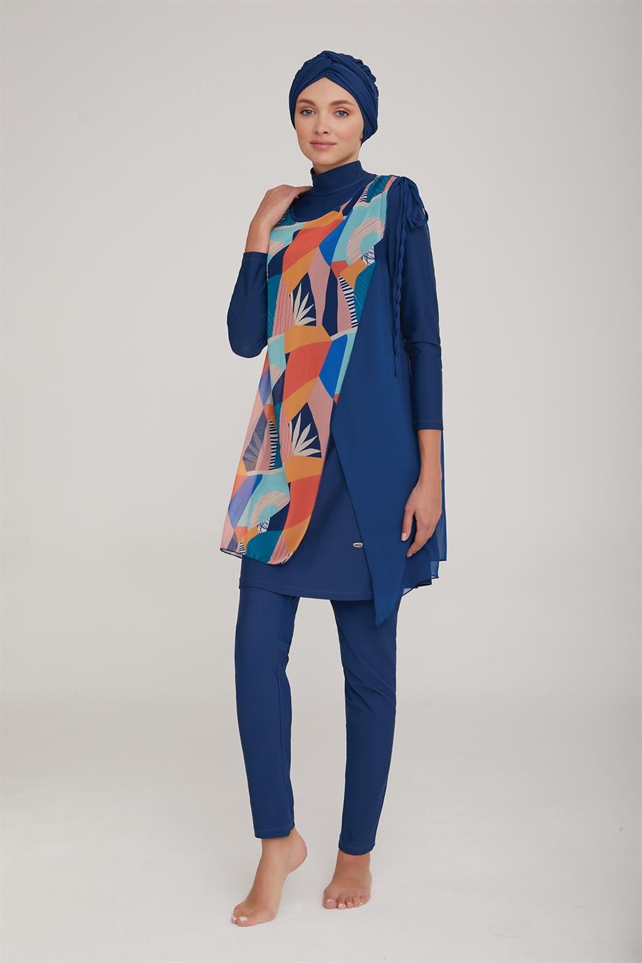 Adesea 4360 Kadın Uzun Kollu Likralı Tam Kapalı Tesettür Mayo