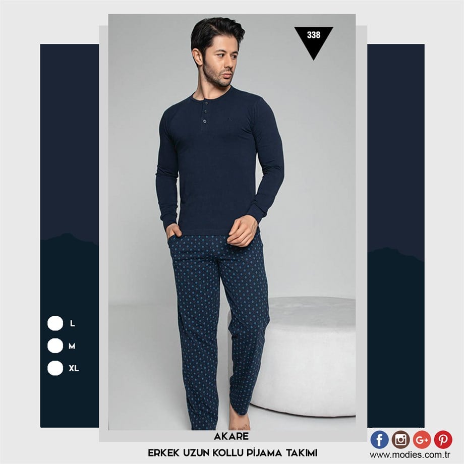 Akare 338 Erkek Uzun Kollu Pijama Takımı