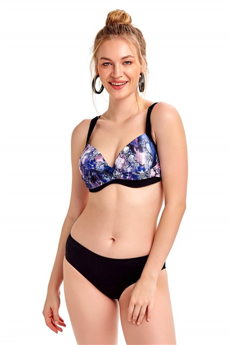Argento Kadın Drapeli Kaplı Yılan Desenli Bikini 1192-7031