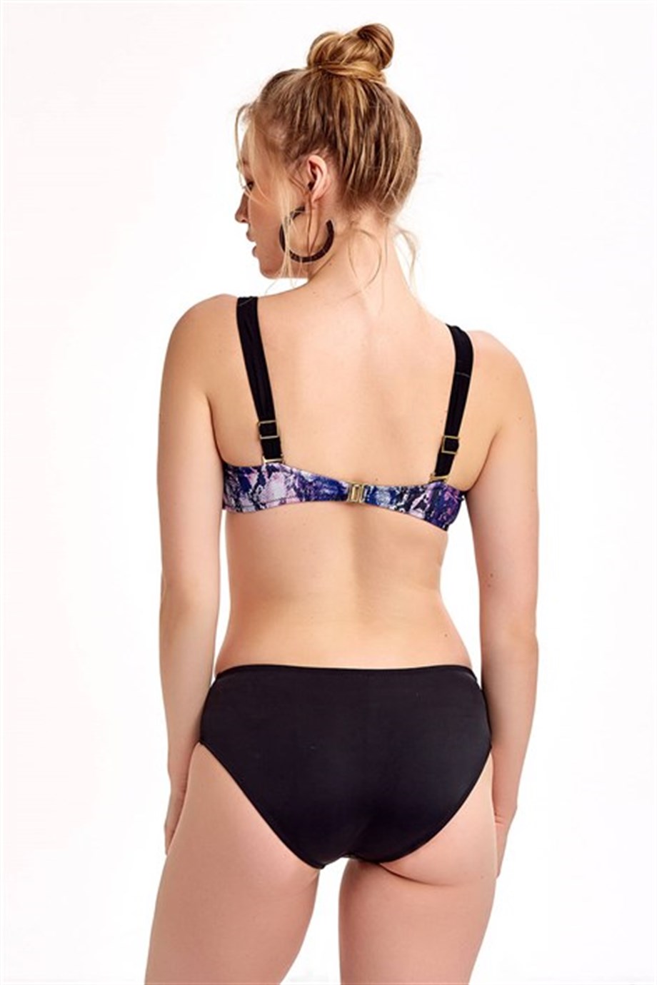 Argento Kadın Drapeli Kaplı Yılan Desenli Bikini 1192-7031