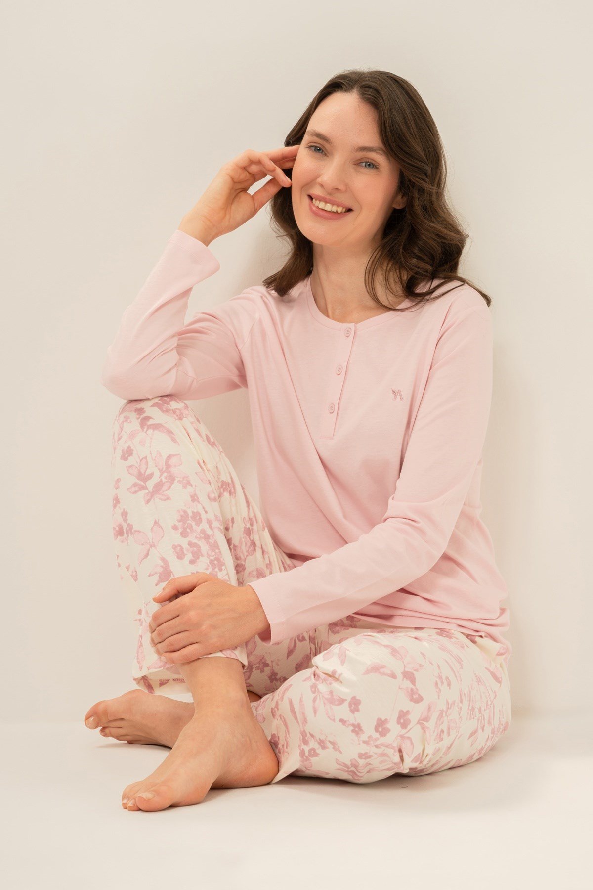 Arnetta AR3744-X Kadın Patlı Uzun Kol B.B.Pijama Takımı