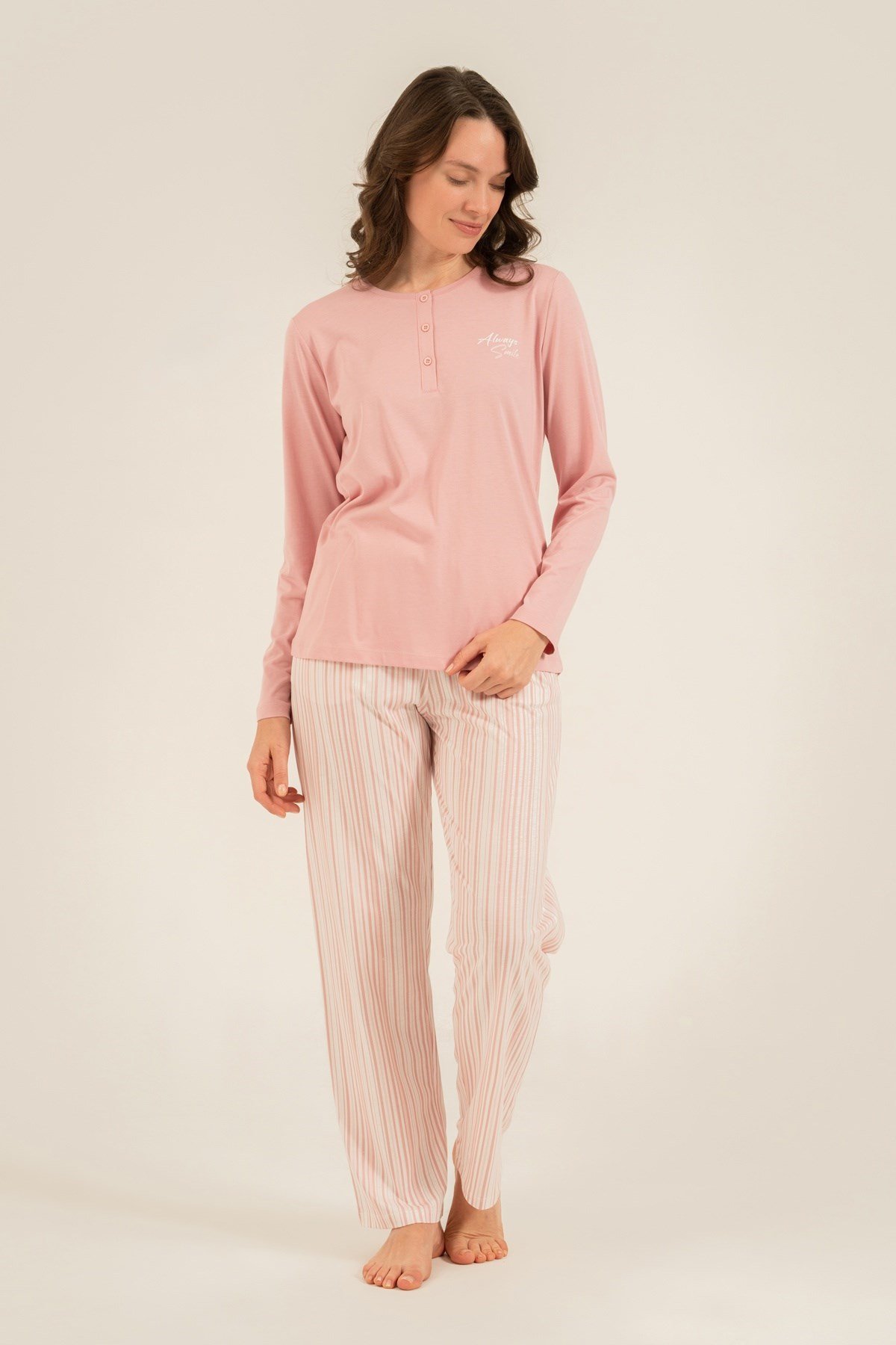 Arnetta AR3754-X Kadın Patlı Uzun Kol B.B.Pijama Takımı