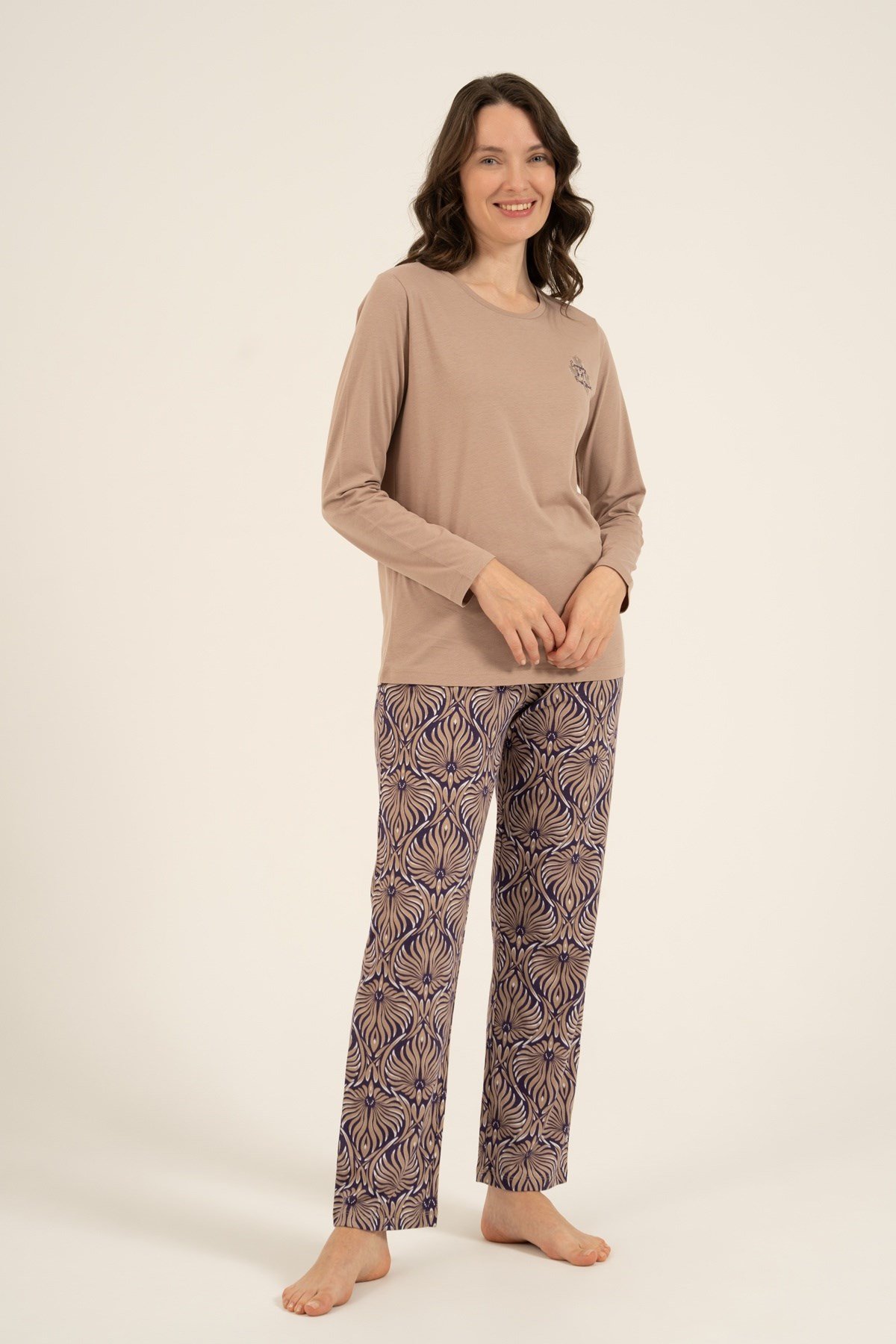 Arnetta AR3769-X Kadın Patlı Uzun Kol B.B.Pijama Takımı