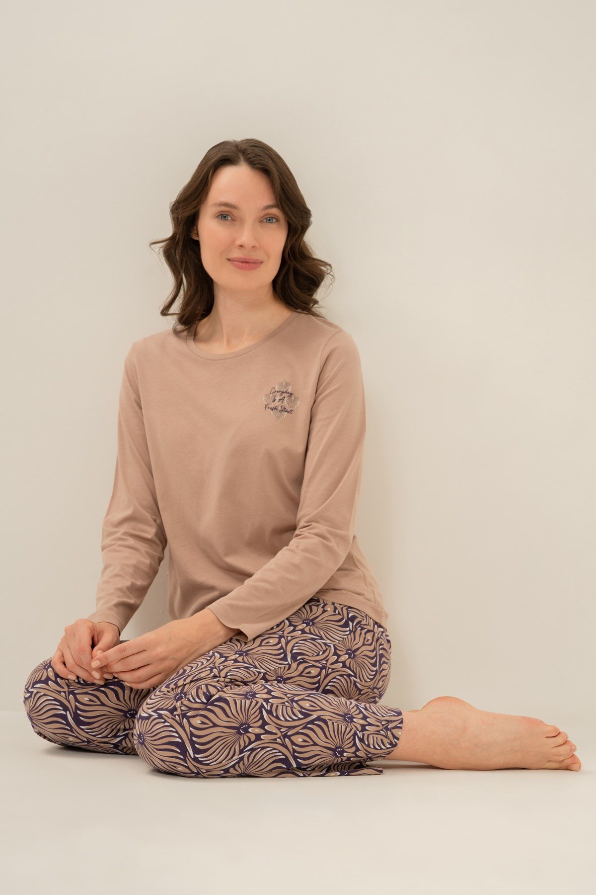 Arnetta AR3769-X Kadın Patlı Uzun Kol B.B.Pijama Takımı