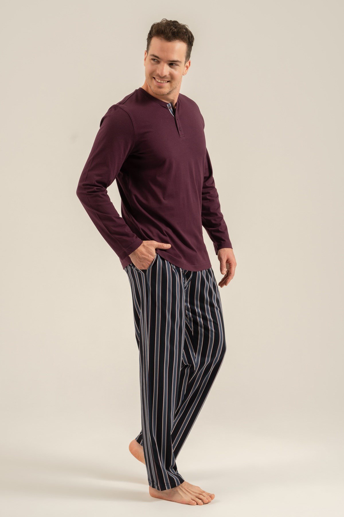 Arnetta AR3836-X Erkek Patlı Uzun Kol B.B.Pijama Takımı
